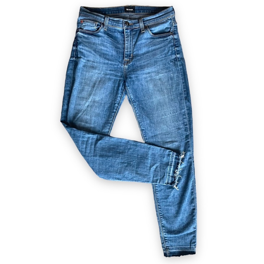 Hudson Jeans Blue Ankle & Cropped Women Jeans